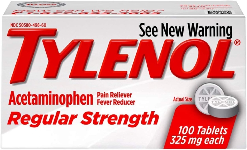 TYLENOL TABS REG / STR 100 6- Pack