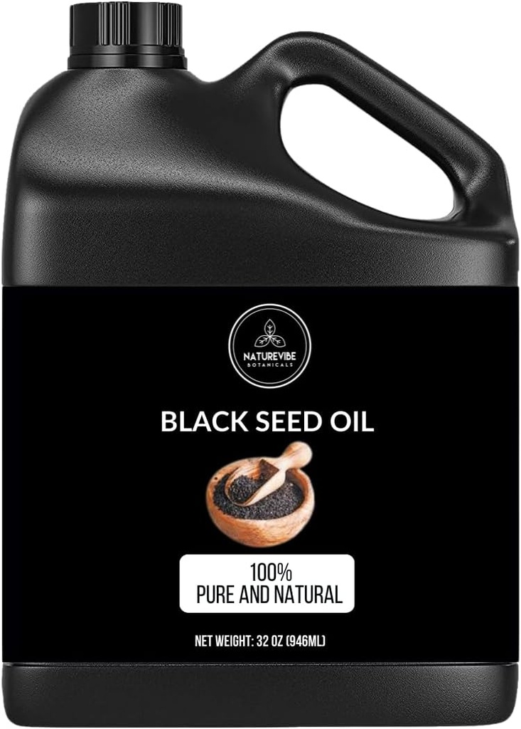Natureviah Botanicals Premium Black Cumin Seed Oil, 32 unce CLAND124; Kalonji Oil CLAND124; 100% Virgin First Press Nigella Sativa pro Imunitary Support CLAND124; Omega 3 6 9 CLAND124; Nerafinovaný CLAND124; AIDS Digestion CLAND124; High Thymoquinon