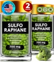 Sulforaphane dodatek Organic Brokolice Spraut 124; stabilizované Sulforaphane Děti & Dospělí 124; z Brokolice Florets & Seeds 124; Organic Sulfur doplňky 240 pilulky 124; 2 balení