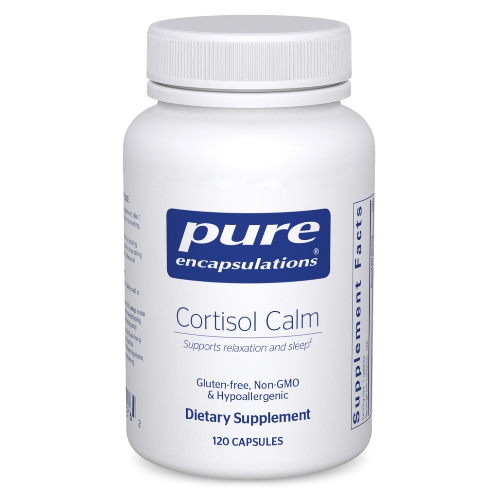 Čisté Enkapsulace Kortisol Klid - Podporuje Cortisol Zdraví & Relaxace - Obsahuje Ashwagandha & L- Theanine - Restful Sleep - 120 Kapsle