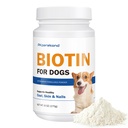 Biotin pro psy, podporuje lesklý plášť a zdravou pleť, Zesílí psí nehty, Biotin prášek dodatek pro psa Shedding, Suchá kůže pomoc pro psy, 6 oz