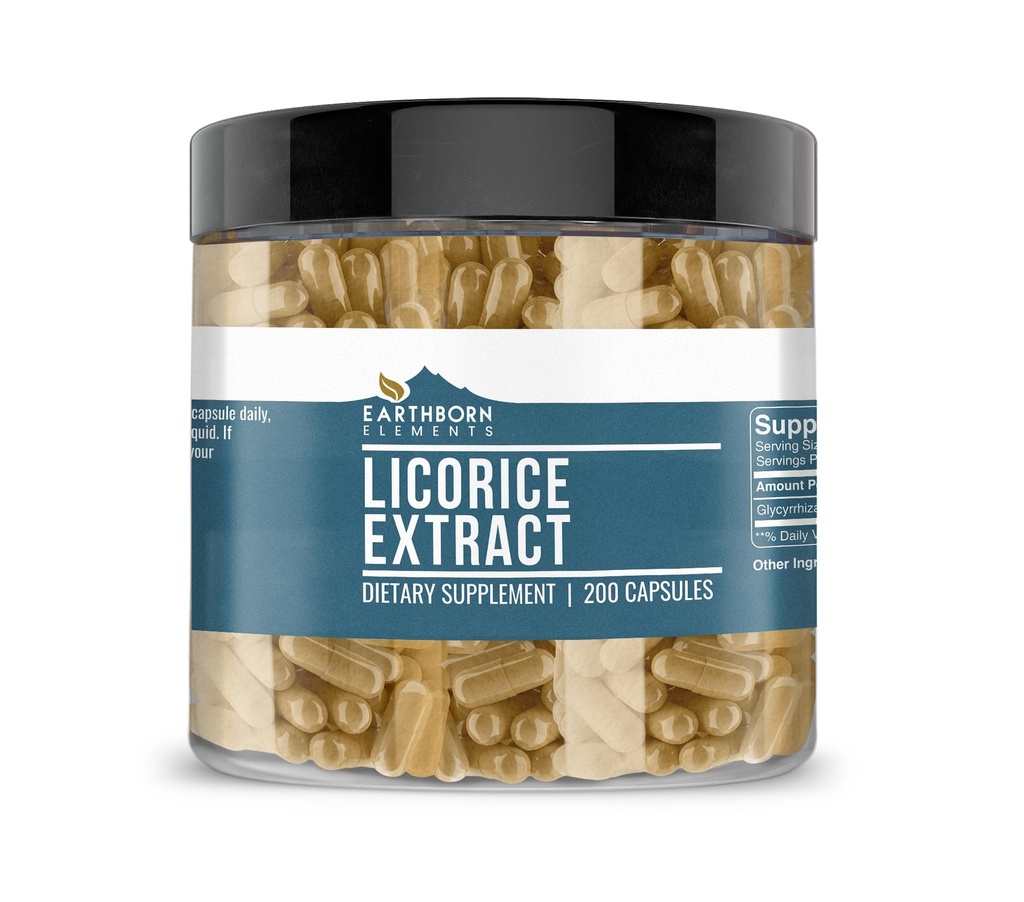 Licorice Extract 200 Kapsle, Čisté a neředěné, Žádné přísady
