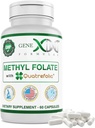 GENEX Methylmethylfolát s Quatrefolic ® 1360 mcg DFE (60 kapslí) Bio- Aktivní forma folátu - 5-methyltetrahydrofolátu 124; Vegan, Gluten Free, Non- GMO (60 denní dodávka)