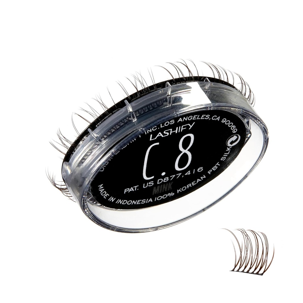 Lashify Curl 8mm Gossamer Eylash Rozšíření Refill, Minx barva, DIY falešné řasy pro přírodní vzhled
