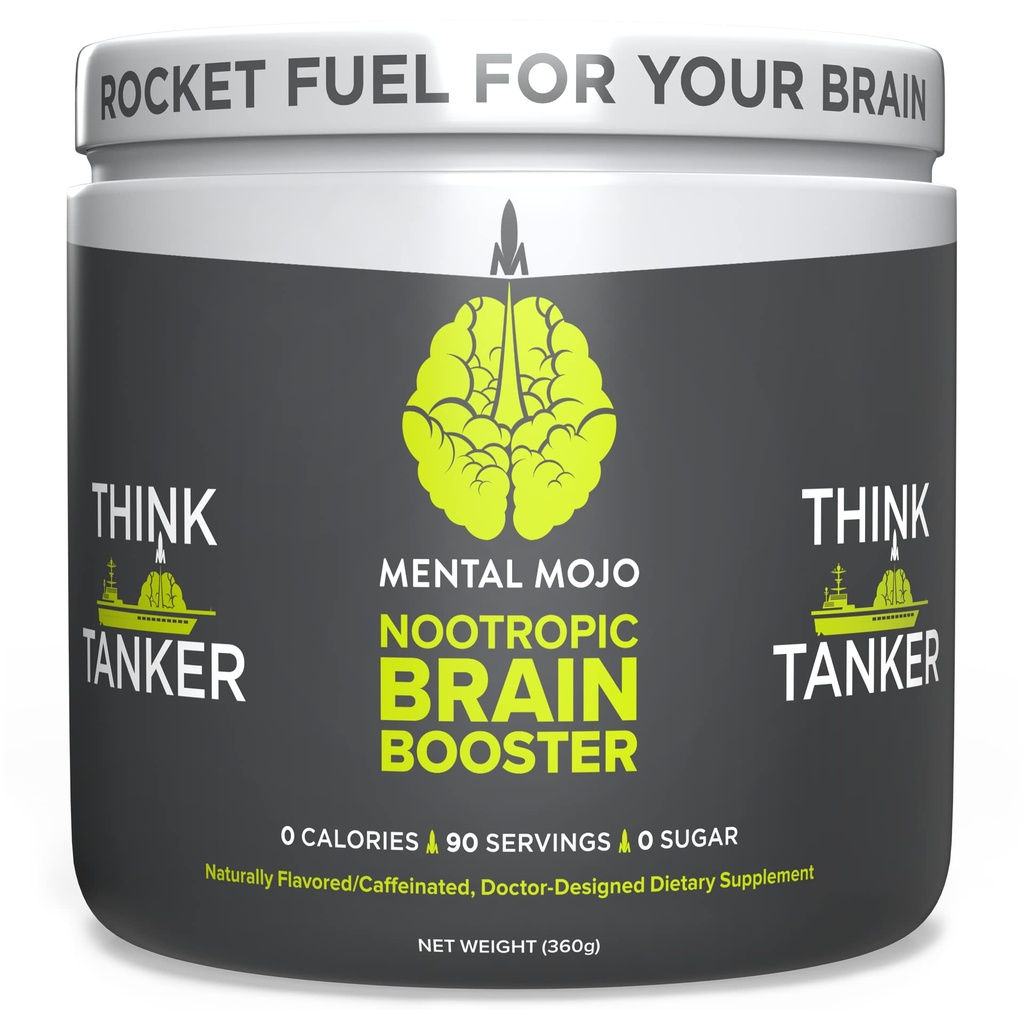 Nootropic Brain Booster (90 Služeb) Nootropic Drink Mix & Brain Supplement - Mozkové palivo zvyšuje energii, Focus & Memory - Nulové kalorie, Cukr zdarma - Kiwi Strawberry