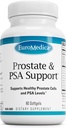 EuroMedica Prostate a PSA Support - Dietní dodatek pro zdravou prostatu a hormonální rovnováhu - Bylinný dodatek s kurkumin, turmerický esenciální olej a hroznový extrakt - 60 Softgels