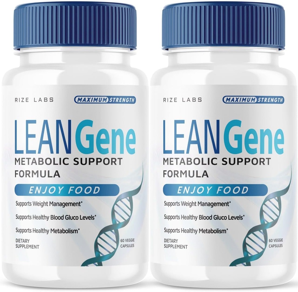 Rize laboratoře Lean Gene dodatek, Metabolická Support Formule, Lean Gene pro pokročilé hubnutí, Lean Gene Maximální pevnost Kapsle, LeanGenex All- přírodní pilulky (120 Kapsle) (Balení 2)
