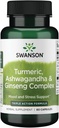 Swanson Full Spectrum Turmeric Ashwagandha & Ginseng Complex 60 Kapsle