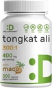 DEAL SUPPLAMENT Tongkat Ali Extract 300: 1 400mg & Maca Root 400mg IR 124; 300 Kapsle, Ultra síla Longjack (Eurycoma Longifolia) + Peru Maca - Non- GMO, Bylinný dodatek pro muže zdraví, Performance