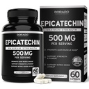 Epicatechin Extract 500mg Per Serving (60 Kapsle) Myostatin Inhibitor, Myostatin Block pro Lean Muscle, Oxid dusičný, Stamina & Endurance - non GMO, Vegan dodatek & Třetí strana Testováno