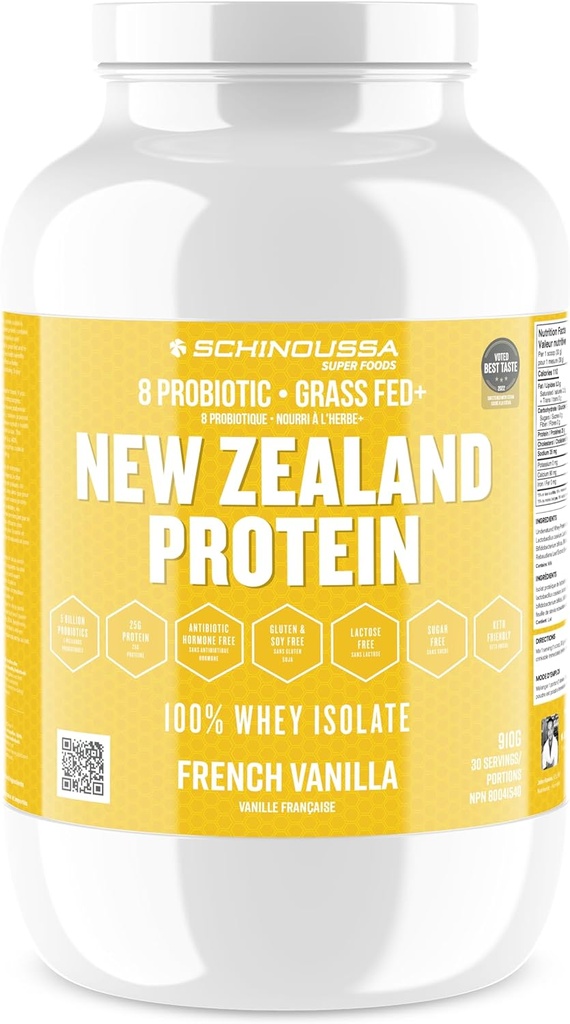 Super Foods New Zealand WHEY Protein izolát 124; 25- 28G protein 124; 0G cukru 124; 1G sacharidů 124; 110- 112 kalorií (Francouzská vanilka, 2 LB)