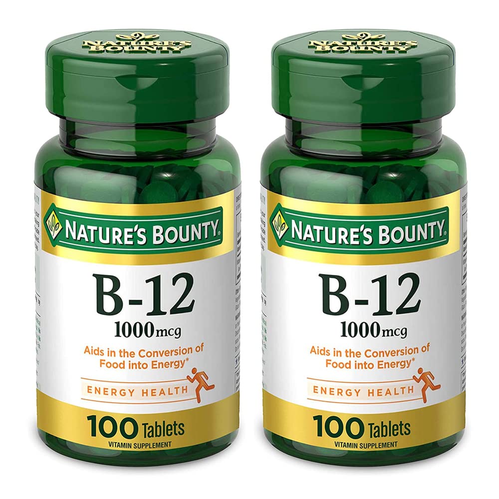 Přírodní vitamín B12, 1000mcg, 100 tablet (balení po 2 tabletách)