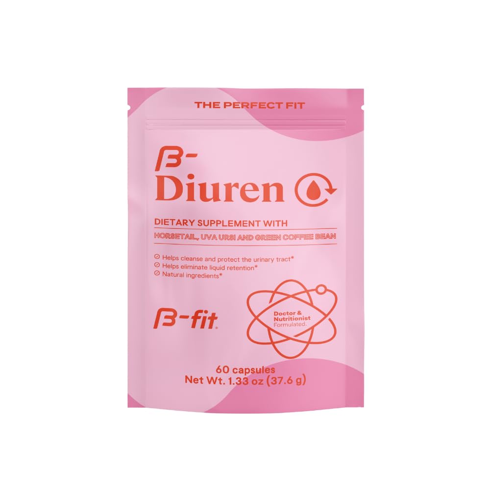 Diuren - Diuretické kapsle s kofeinem, Koňský ocas Herb a Uva Ursi - 60 Kapsle s přírodní extracts - Koňský ocas Dodatek - Nejlepší Diuretika pro zadržování vody