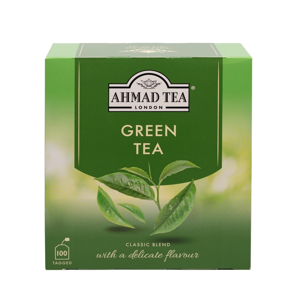 Ahmad Tea Green Tea, Green Tea Teabags 100 ct - Caffeined & Sugar- Free