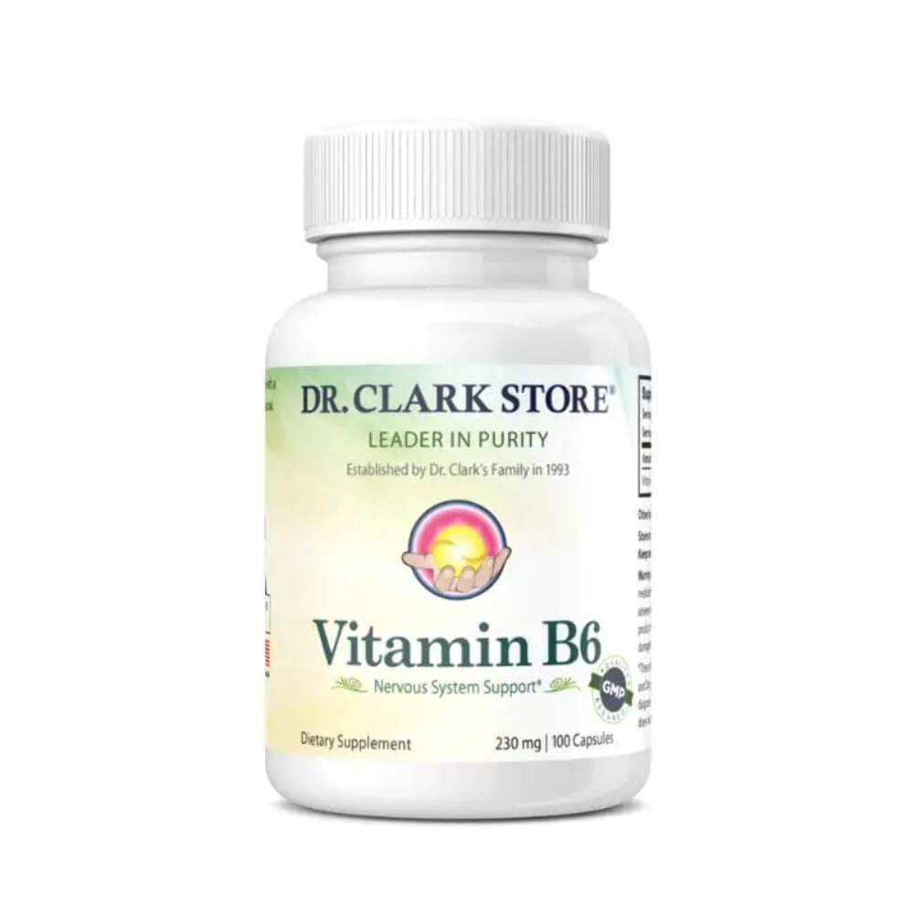 Doplněk k vitamínu B6 Dr. Clark, 230mg, 100 tobolek