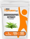 Bulksupplements.com Andrographis Extract Powder - Andrographis Paniculata, bylinný dodatek - Gluten Free, 1g per Serving, 500g (1,1 kg) (balení po 1)