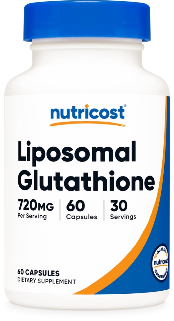 Nutricost Liposomal Glutathione dodatek 60 Kapsle, 720 mg Per Serving - Vegan, GMO- zdarma, 30 Služebních