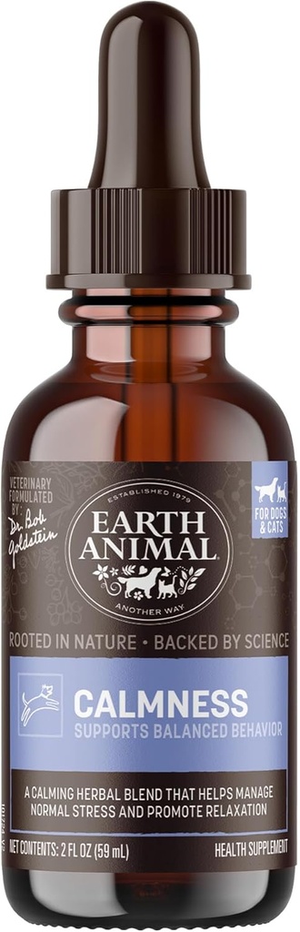 Liquid Supplement - Calmness Herbal Remedies for Dogs & Cats - 2 fl oz