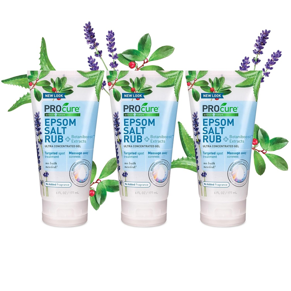 Zpracujte Epsom Salt Rub gel - 3 balení
