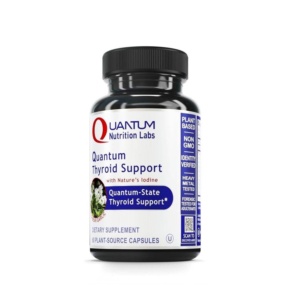 QNL Kvantové štítné žlázy Supplement - Čisté štítné žlázy Supplex - AIDS Hormonální bilance pro ženy a muže - Vegan štítné žlázy Komplex - Funkce jód - 60 Plant- zdrojové kapsle