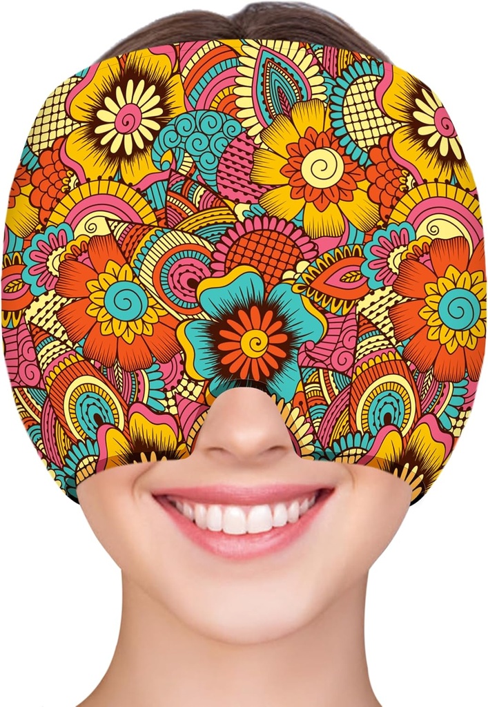 ZNÖCUETÖD Migréna Relief Cap Heache Relief Cap Cap Cold Cap Ice Hat pro Migrény Bolest hlavy Sinus Stress Napětí hlavy Led Pack Migréna Maska Kocovina Cap Ice Beanie Hot / Studené Komprese Ženy