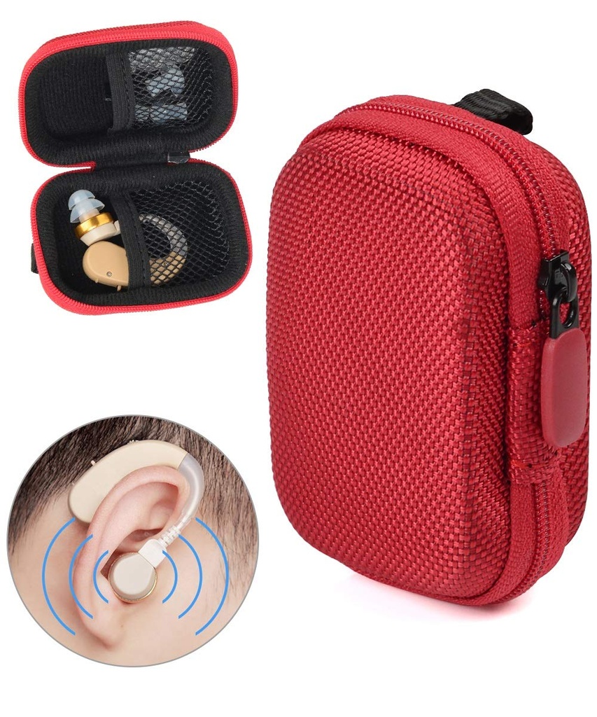Designový ochranný pouzdro pro naslouchací pomůcky, Zesilovač sluchu, Osobní zesilovač zvuku, Sluchové zařízení, Přístroj pro naslouchání, Silný Mini pouzdro s kapsami, Univerzální design