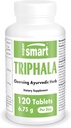 Supersmart - Triphala 6.75 g Per Serving - s Amla, Behada & Harada - Vnitřní čistič potravy - Přírodní Detox dodatek 124; Non- GMO & gluten zdarma - 120 Vegetariánské kapsle
