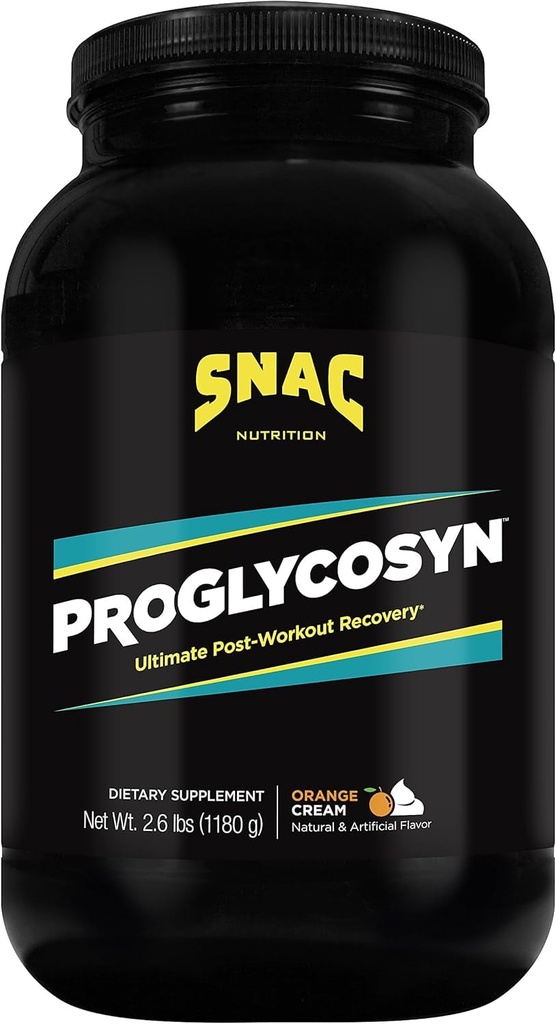 SNAC Proglykosyn Ultimate Post Cvičení Recovery Formule, Orange Cream, 2.6 Pounds