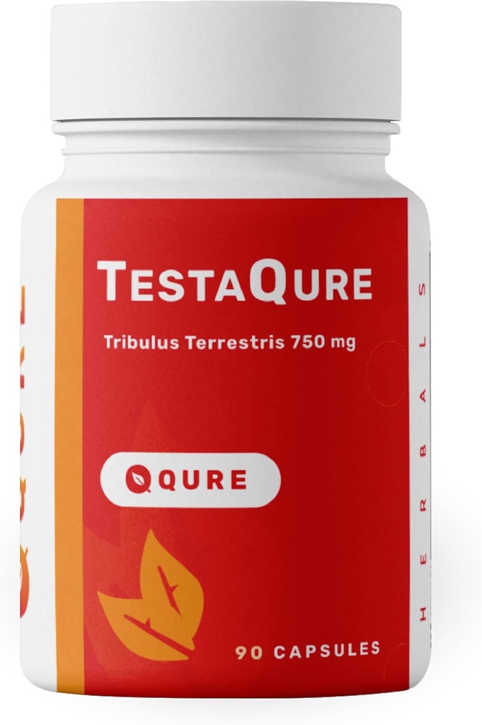 TestaQure Testosteron Dodatek pro muže - Testosteron Booster zvyšuje mužskou potenci a svalové hmoty - Stamina, Vytrvalost, Energy & Mood Enhancer - 90 Kapsle Vegan & Soy- zdarma