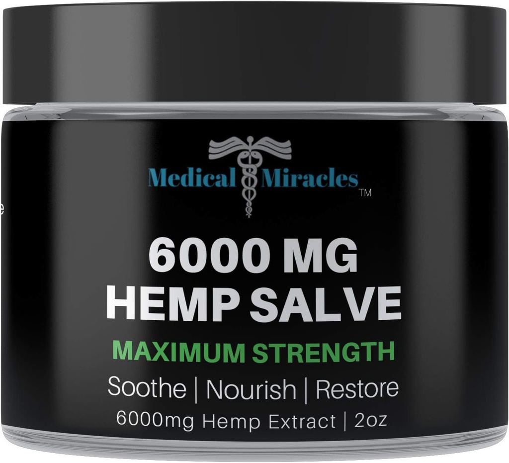 Medical Miracles 6000 MG Maximální síla hojení Salve Použití pro HIPS, spony, krk, zpět. Vyrobeno s nejlepšími dostupnými složkami
