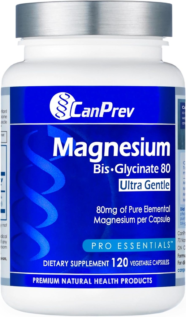 Cannoce Magnesium Biglycinát Chelated 80mg Ultra Gentle 120 V- Caps 120- Day Supply Muscle Function, Bone Strength & Relaxation, Pure Magnesium Bisglycinate Formule, Podpora Comfort & Balance