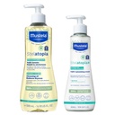 Mustela Stelatopia Eczema- Prone Skin Bath Time Gift Set - Family Skin Care Essentials - Natural Avocado & Sunflower Oil - EWG Ověřené - 2 položky Set - Stelatopia Cleansing Oil and Stelatopia + Cream