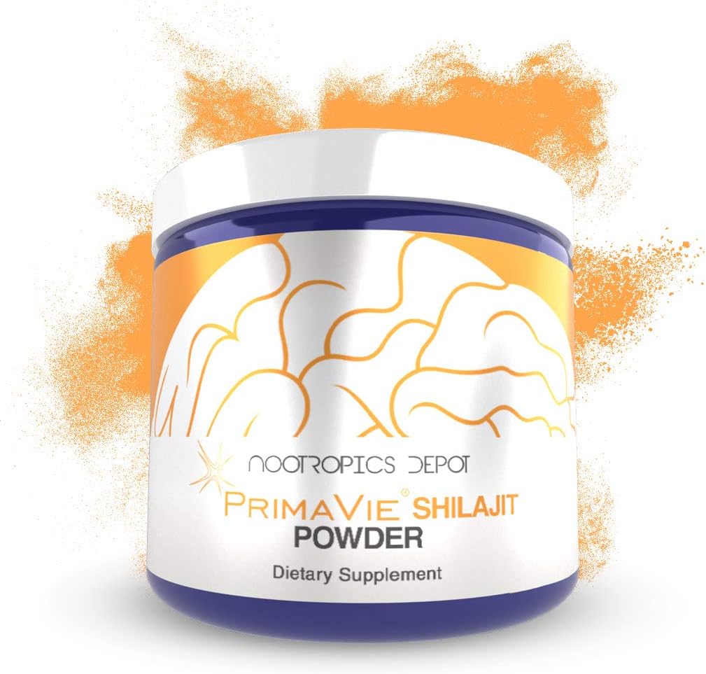 Nootropics Depot PrimaVie Shilajit Powder 60 Grams Gul124; Purified Extract Appendix 124; Ayurveda Supplement Appendix 124; Podporuje Mitochondrial Function + Boosts Endurance
