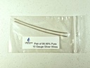 Čisté stříbrné generátorové vodiče - 9999 Stříbrné elektrody - Pre- Cut 6-Inch 10 Gauge Wires - Vhodné generátory LifeForce