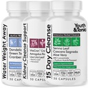 Youth & Tonic Kompletní multi- Organ Detox Support - 15 Day Colon Cleanser & Gut Detox, Ledviny Čistota, Vodní bilance a zdraví jater, 90 pilulky pro ženy a muže