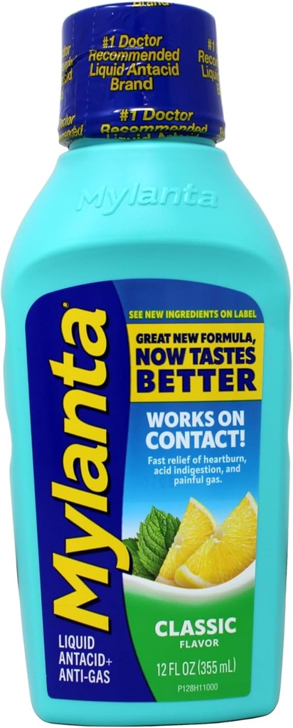 Mylanta Antacid and Gas Relief, Maximální pevnost Formule, Classic Flavor, 12 Fluid Ounce
