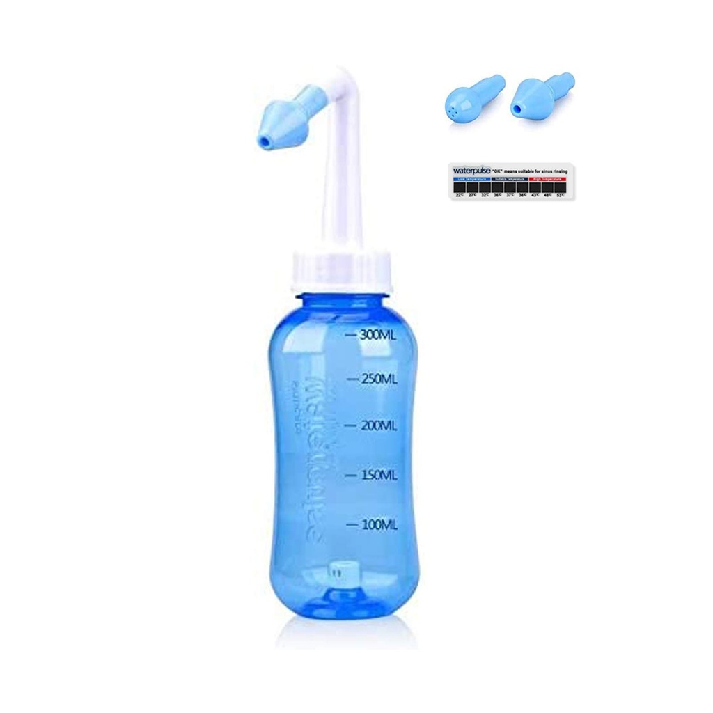 Vodní pulz Neti Pot, Neti Pot Sinus Rinsing, 300ml Neti Pot Sinus Rinsing Kit s termometrem Nálepka pro dospělé & Kid BPA zdarma (300ml)