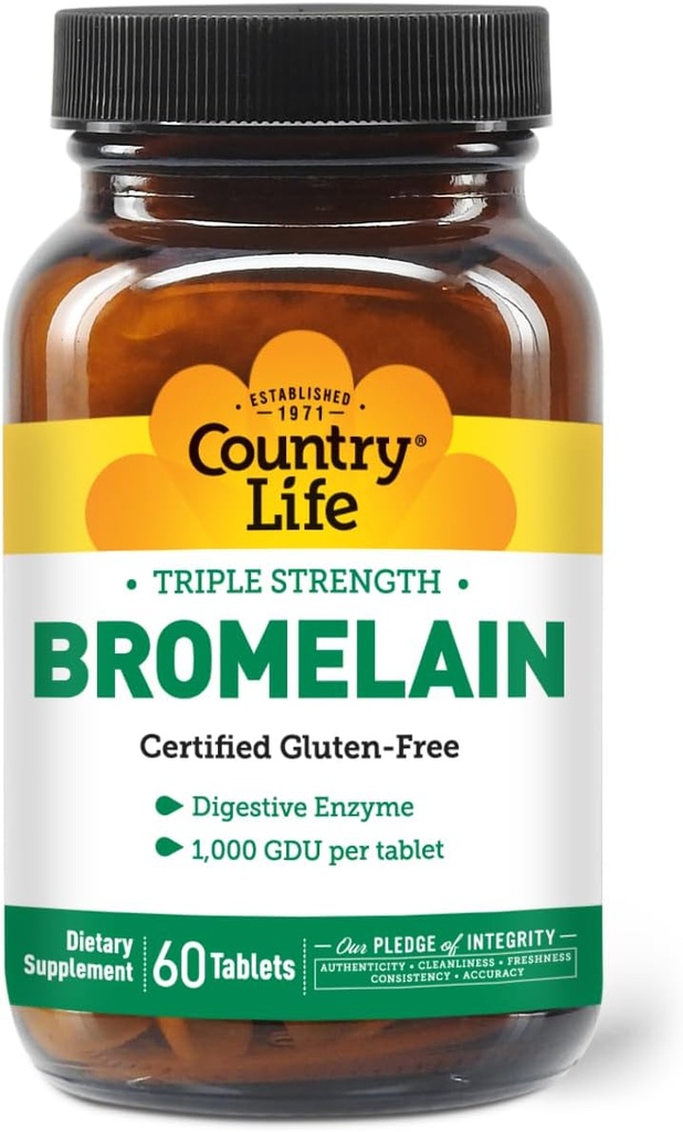 Country Life - Natural Bromelain, 500 mg, 60 tablet