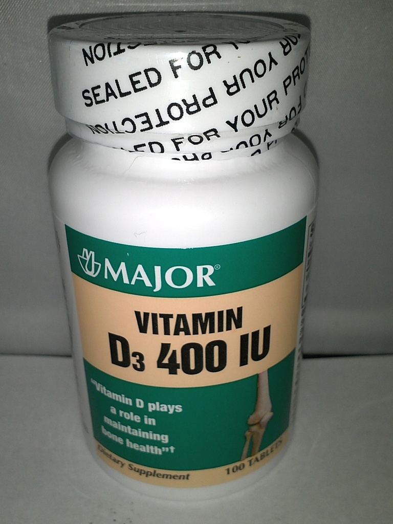 Hlavní generický vitamin D3 400 IU dodatek stravy Kostní zdraví 100 Tablety