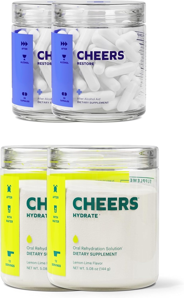 Na zdraví Classic Combo CLAS124; Obnovit + Hydrate CLAS124; Rehydrate & Feel Better After Pitím 124; DHM, L-Cysteine, B-Vitamins, Electrolytes CLAS124; 12 dávek Each CLAS124; Podpora jater CLAS124; Elektrolytové doplňky