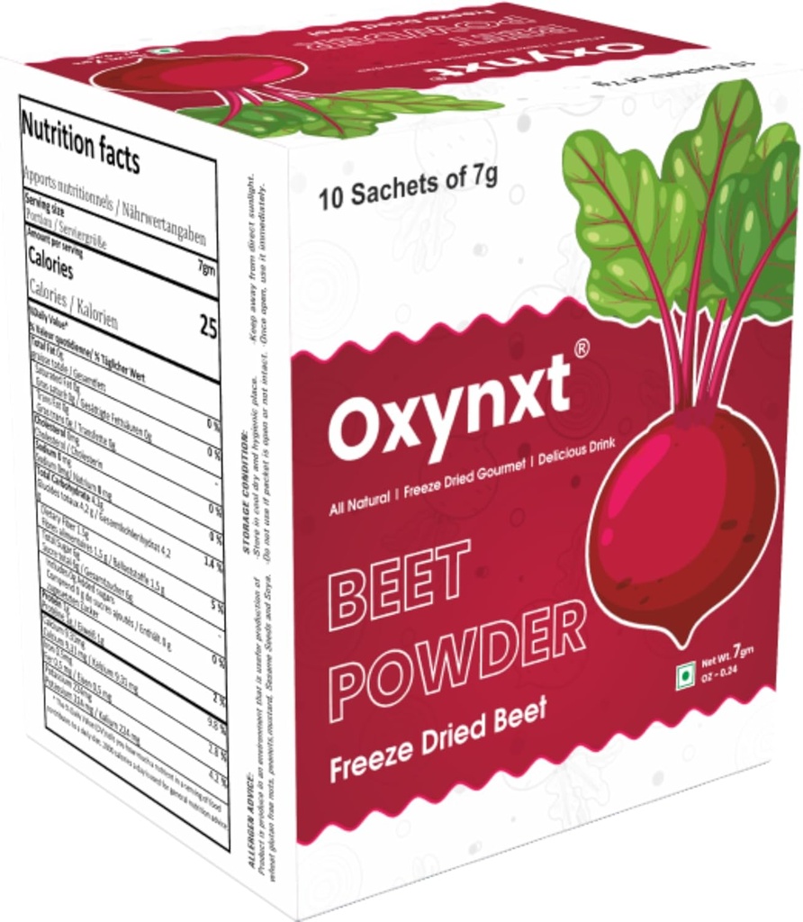 Freeze- Sušený řepný prášek Sáčky 124; 10 Single- Serve Packs (70g) 124; Přírodní energie Boost 124; Non- GMO, Vegan, gluten- Free 124; Ready- to- Mix Superfood for Smoothies & Drinks