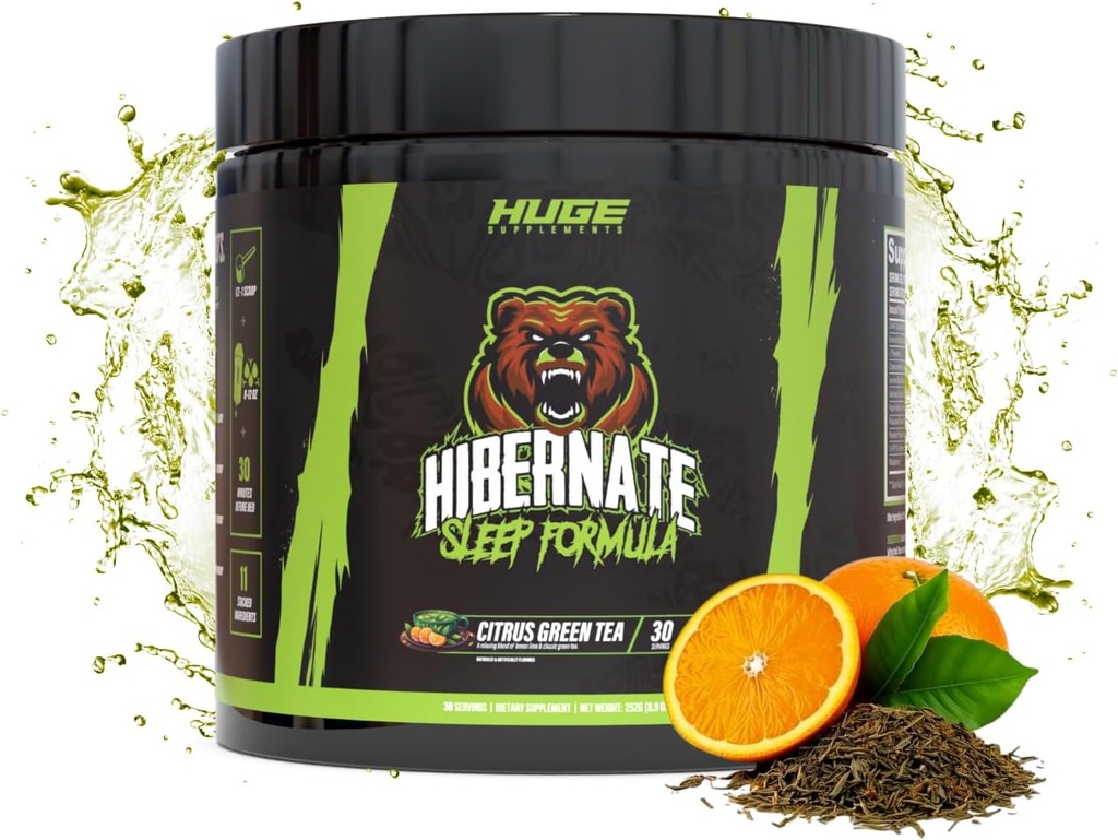 Hibernate Sleep Dodatek, Kompletní a Optimálně dávkované Sleep Recovery Formule, Relax & Unwind, Zahrnuje GABA, Valerian Root, Melatonin, 5-HTP & Více (30 Služeb)