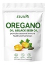 Oregano Softgels, Oregano olej s černým semenným olejem Promotes Sezónní imunitní zdraví a utrpení, Oregano doplněk oleje Kapsle, Non- GMO, Lepek zdarma, 300 Softgel Kapsle Dietní dodatek