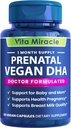 Prenatální DHA doplňky - Vegan 800mg DHA Plant based Omega 3 - Nejlepší pro optimální mámu a dítě zdraví - Podporuje Baby Brain and Eye Development Prenatal pro ženy bez rybího oleje