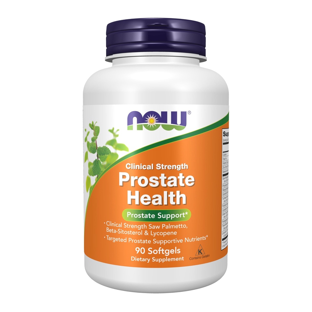 Nyní doplňky, Prostate Health, Klinická síla Saw Palmetto, Beta- Sitosterol & Lycopene, 90 Softgels