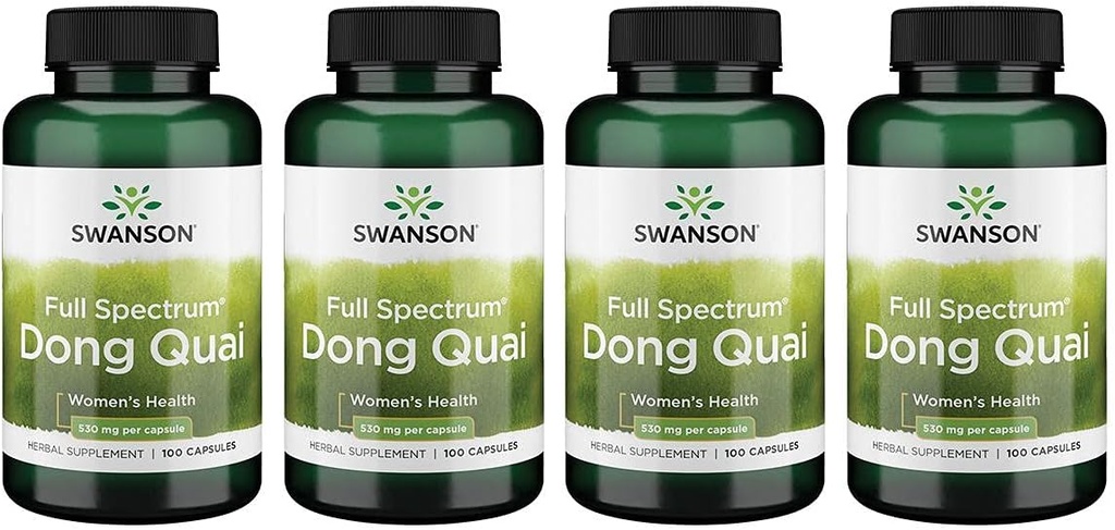 Swanson Dong Quai 530 miligramů 100 tobolek 4 balení