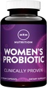 MRM Nutriční Probiotika žen 124; Intestinální + imunitní zdraví 124; Prebiotika + postbiotika 124; Klinicky osvědčené 124; 25 miliard buněk 124; Dobré bakterie pro Gut zdraví 124; Stabilní skladování 124; 30 Služeb