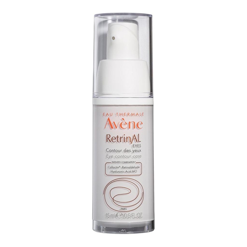 Avène Retrinal EYES Advanced 3- In-1 oční krém, sítnice oční krém, Pohon Retinaldehyd & Hyaluronic Acid, Pomáhá hladké vrásky, minimalizuje under- eye pufness & tmavé kruhy, oční krém antiaging