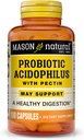 Mason Natural Acidophilus s Pectin Kapsle, Digestive Aid - 100 Ea