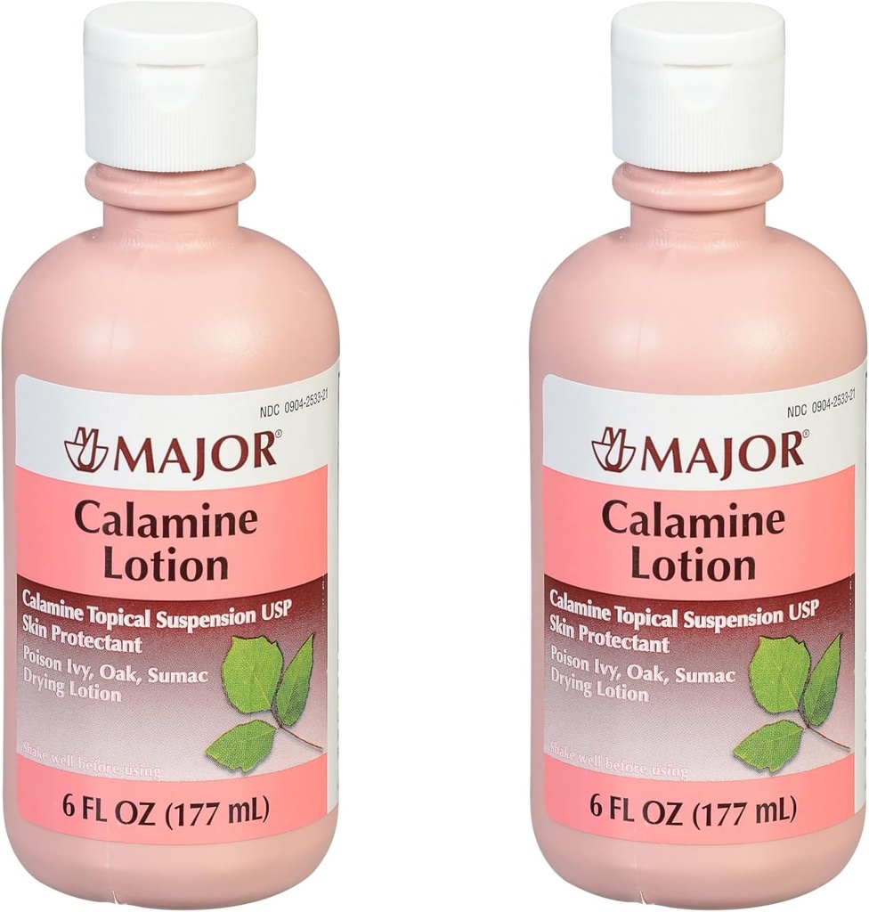 MAJOR Calamine Lotion - Calamine Topical Suspension USP Skin Protectant - 6 Fl Oz (177 ml) (2 balení)